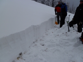 Shallow snowpack near West Yellowstone